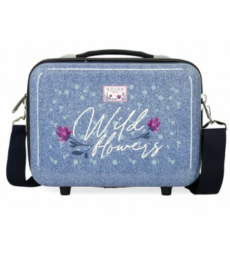 Movom Beauty Case Blu Wild Flowers -29x21x15cm-