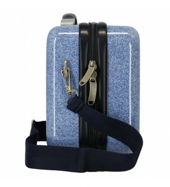 Movom Toilettas wilde bloemen blauw -29x21x15cm