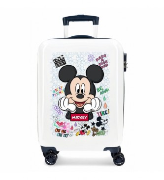 Disney Mickey Be Cool kabinekuffert hvid -38x55x20cm