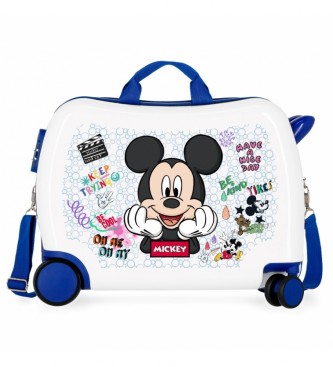 Disney Otroški kovček Mickey Be Cool White -38x50x20cm