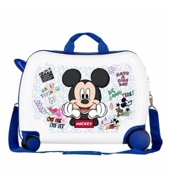 Disney Maleta Infantil Mickey Be Cool Blanco -38x50x20cm-
