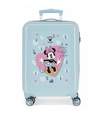 Disney Minnie My Happy Place Cabin Suitcase Azul Claro -38x55x20cm