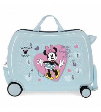 Disney Minnie My Happy Place Children's Suitcase Light Blue -38x50x20cm