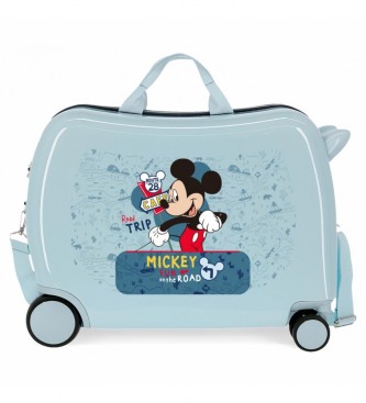 Disney Otroški kovček Mickey Road Trip Light Blue - 38x50x20cm