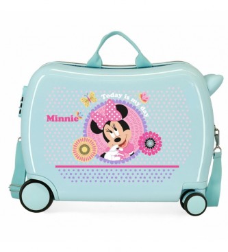 Disney Valigia per bambini Minnie Today is my day Turchese -38x50x20cm-