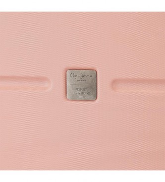 Pepe Jeans Raztegljiv kovček za kabino Carina svetlo roza - 40x55x20cm