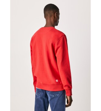 Pepe Jeans George hoodless sweatshirt red