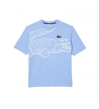 Lacoste T-shirt com logtipo azul