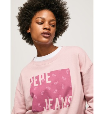 Pepe Jeans Camisola Logotipo Algodão rosa