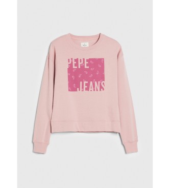 Pepe Jeans Sweatshirt Logo Coton rose