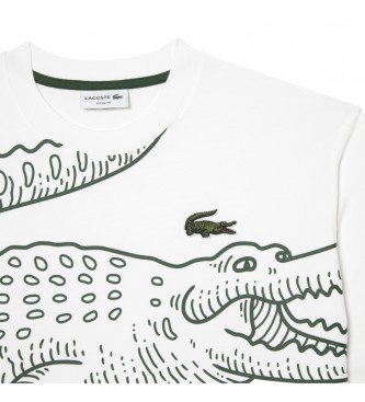 Lacoste Vit T-shirt med logotyp