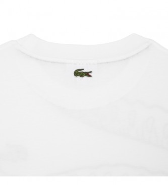 Lacoste Camiseta logotipo blanco