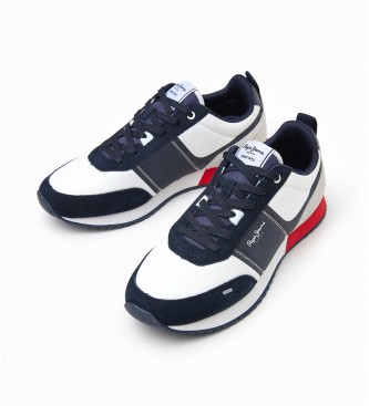 Pepe Jeans Combined Leather Sneakers Tour Transfer white, navy