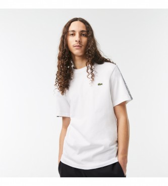 Lacoste T-shirt i normal passform med vita rnder och logotyp