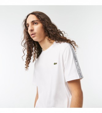 Lacoste Regular fit T-shirt met witte streep en logo