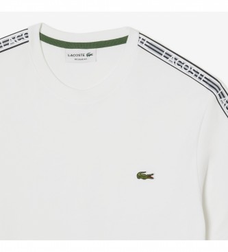 Lacoste Koszulka o regularnym kroju z białym paskiem i logo
