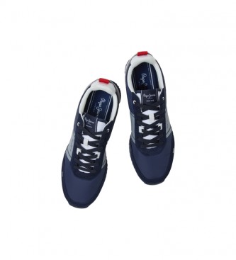 Pepe Jeans Zapatillas de Piel Combinadas Tour Transfer marino