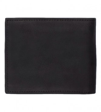 Tommy Hilfiger Portefeuille en cuir Johnson noir -11x3x7cm