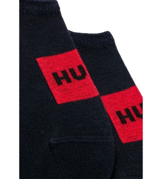 HUGO Pakke med 2 par marinebl Invisible Socks