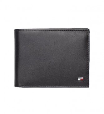Tommy Hilfiger Leather wallet Eton Trifold black -13x3x10cm