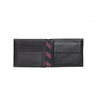 Tommy Hilfiger Leather wallet Eton Trifold black -13x3x10cm