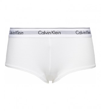 Calvin Klein Boyshor bele hlačke z visokim pasom