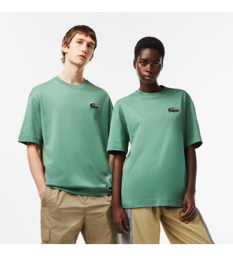 Lacoste T-shirt verde Unisexo de ajuste solto