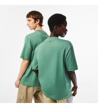 Lacoste T-shirt verde Unisexo de ajuste solto