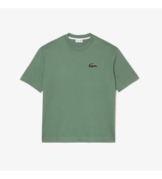 Lacoste T-shirt unisex verde dalla vestibilità ampia