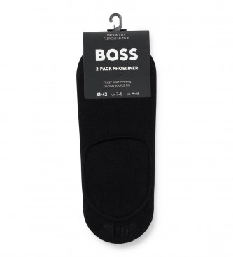 BOSS Pack 2 Calcetines Invisibles negro