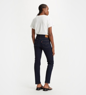 Levi's Kavbojke 724 High Rise Straight Dark Indigo - Flat Finish navy