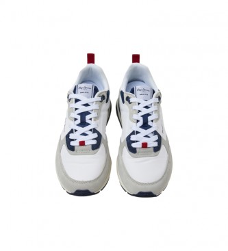 Pepe Jeans London Pro Combination Leather Sneakers branco