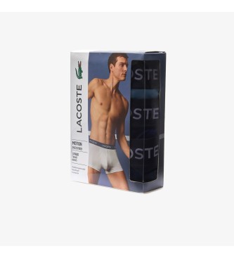 Lacoste Pack 3 blue boxers