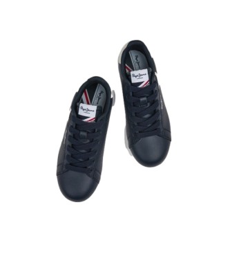 Pepe Jeans Player Basic B navy leather sneakers