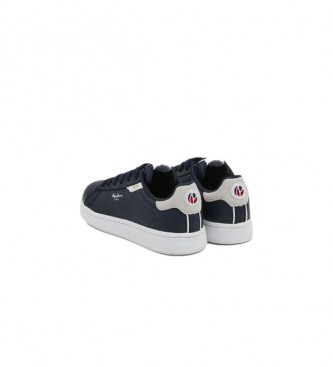 Pepe Jeans Jogador Basic B treinadores de couro da marinha