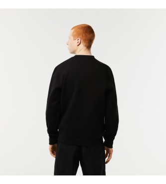 Lacoste Flannel Sweatshirt Stripe Logo black