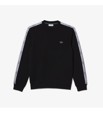 Lacoste Flannel Sweatshirt Stripe Logo black