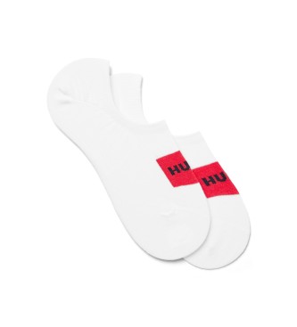 HUGO Set van 2 paar witte korte sokken 