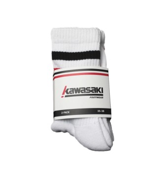 Kawasaki Pack 2 pares de meias bsicas brancas