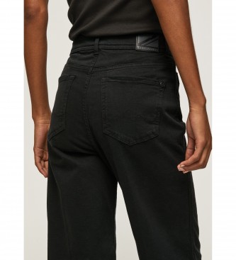 Pepe Jeans Zwarte broek met klokbodem