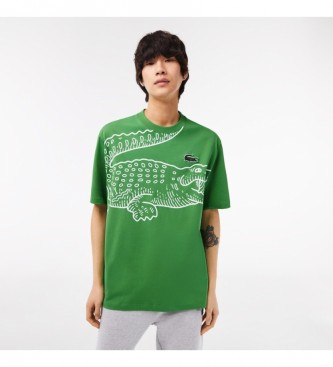 Lacoste Camiseta logotipo verde