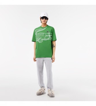 Lacoste T-shirt com logtipo verde
