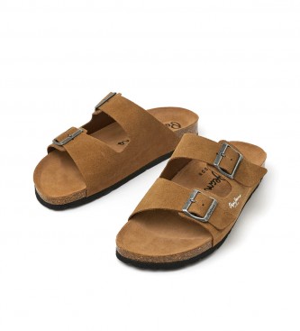 Pepe Jeans Brown Bio Leather Sandals