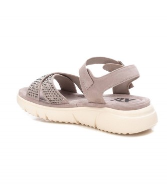 Xti Leren sandalen 141242 grijs