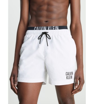 Calvin Klein Intense Power Kort baddrkt med dubbel midja vit