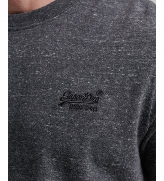 Superdry T-shirt en coton biologique avec logo Gris fonc? essentiel