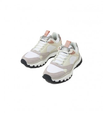 Pepe Jeans Sapatilhas Banksy Plain Combined Leather Sneakers brancas