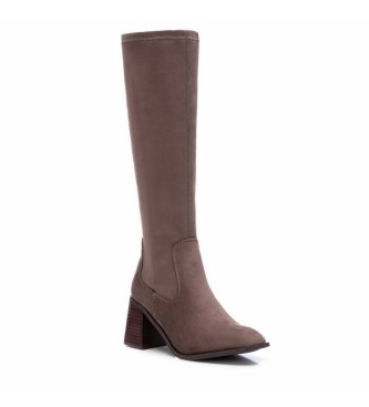 Xti 140531 taupe boots -heel height: 7cm