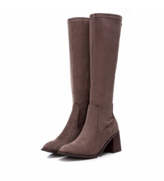 Xti 140531 taupe boots -heel height: 7cm