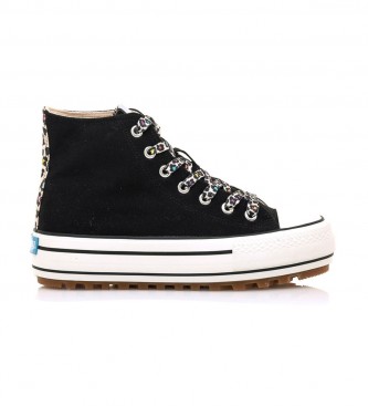 Mustang Bigger-T Sneakers Zwart -Voethoogte 4,5cm